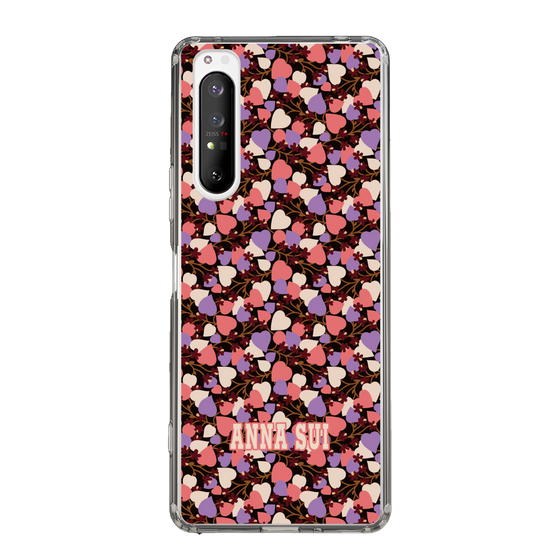 スリムプロテクションケース［ ANNA SUI - HEARTS VINE - PINK ］