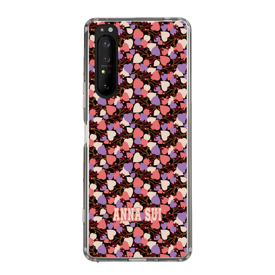 スリムプロテクションケース［ ANNA SUI - HEARTS VINE - PINK ］