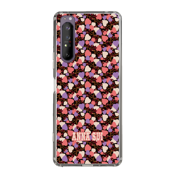 スリムプロテクションケース［ ANNA SUI - HEARTS VINE - PINK ］