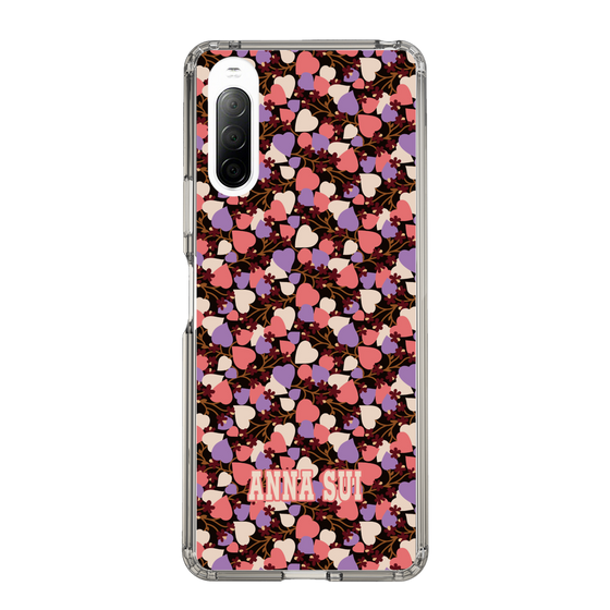スリムプロテクションケース［ ANNA SUI - HEARTS VINE - PINK ］
