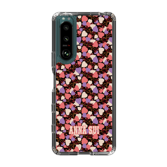 スリムプロテクションケース［ ANNA SUI - HEARTS VINE - PINK ］