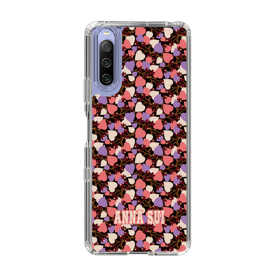 スリムプロテクションケース［ ANNA SUI - HEARTS VINE - PINK ］