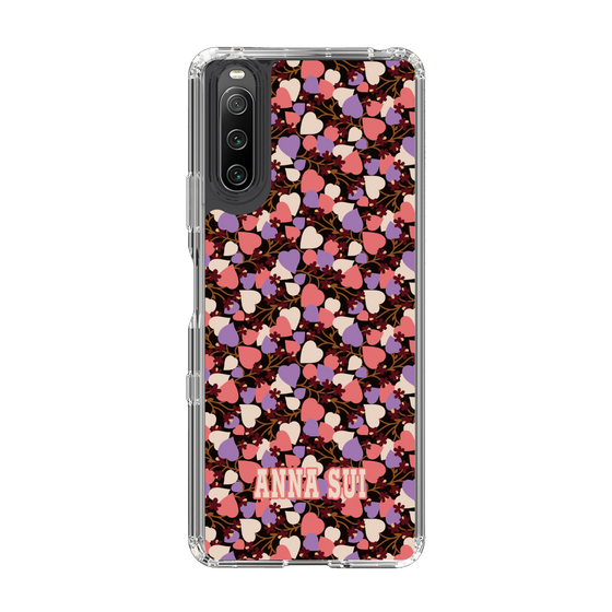 スリムプロテクションケース［ ANNA SUI - HEARTS VINE - PINK ］