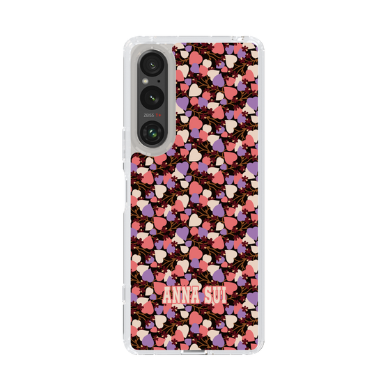 スリムプロテクションケース［ ANNA SUI - HEARTS VINE - PINK ］