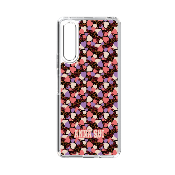 スリムプロテクションケース［ ANNA SUI - HEARTS VINE - PINK ］