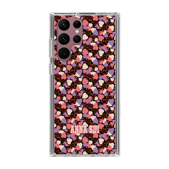 スリムプロテクションケース［ ANNA SUI - HEARTS VINE - PINK ］