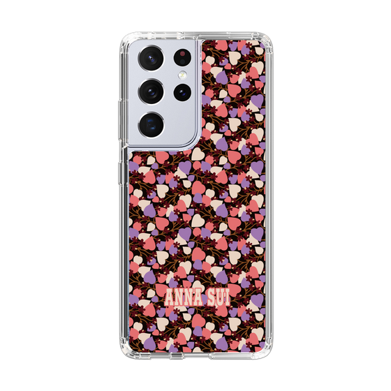 スリムプロテクションケース［ ANNA SUI - HEARTS VINE - PINK ］
