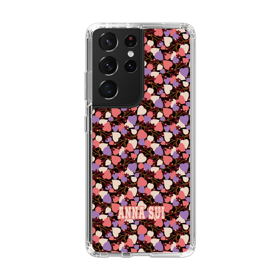 スリムプロテクションケース［ ANNA SUI - HEARTS VINE - PINK ］