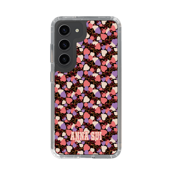 スリムプロテクションケース［ ANNA SUI - HEARTS VINE - PINK ］