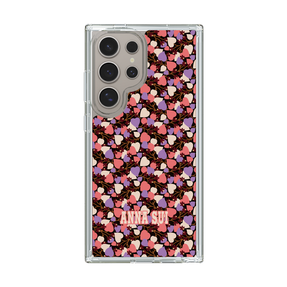 スリムプロテクションケース［ ANNA SUI - HEARTS VINE - PINK ］