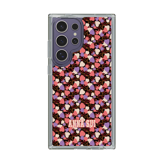 スリムプロテクションケース［ ANNA SUI - HEARTS VINE - PINK ］