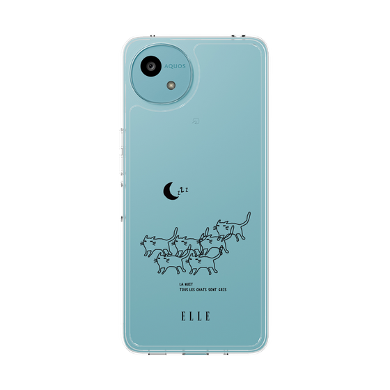 スリムプロテクションケース［ ELLE - All cats are grey in the dark ］
