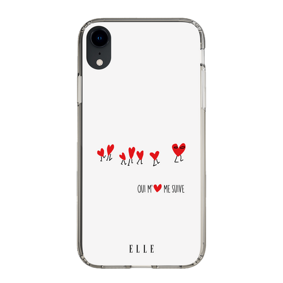 スリムプロテクションケース［ ELLE - Let who love me follow me - ホワイト ］