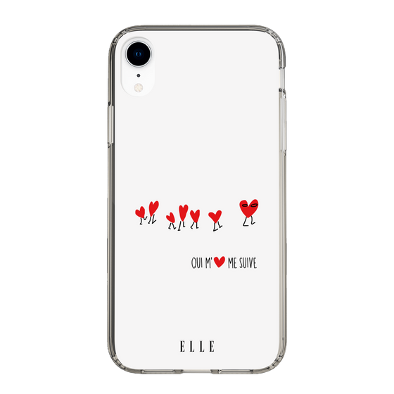 スリムプロテクションケース［ ELLE - Let who love me follow me - ホワイト ］