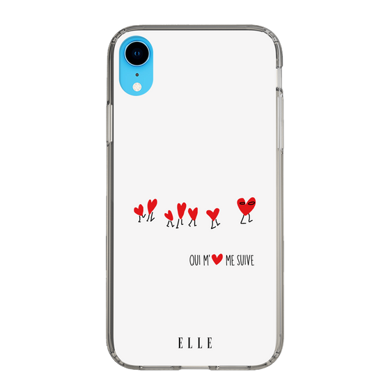 スリムプロテクションケース［ ELLE - Let who love me follow me - ホワイト ］