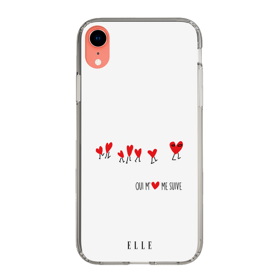 スリムプロテクションケース［ ELLE - Let who love me follow me - ホワイト ］