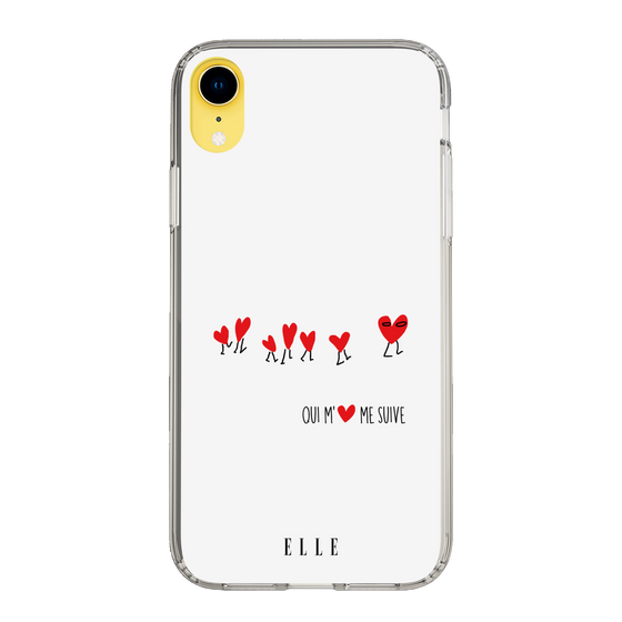 スリムプロテクションケース［ ELLE - Let who love me follow me - ホワイト ］