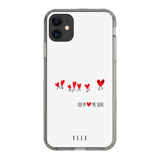 スリムプロテクションケース［ ELLE - Let who love me follow me - ホワイト ］