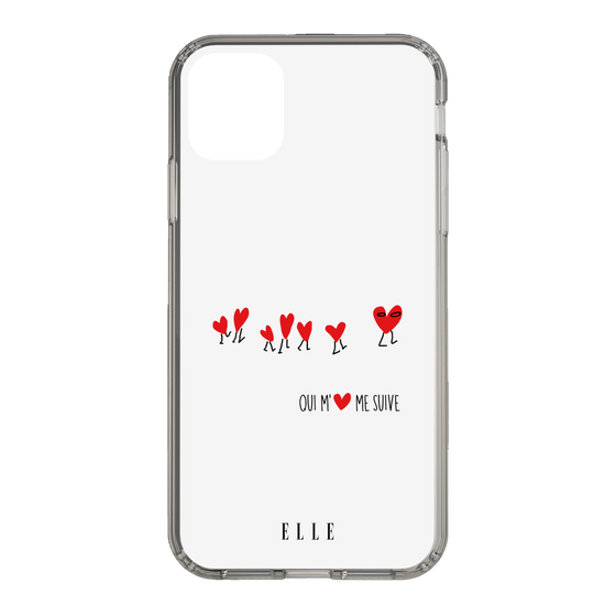 スリムプロテクションケース［ ELLE - Let who love me follow me - ホワイト ］