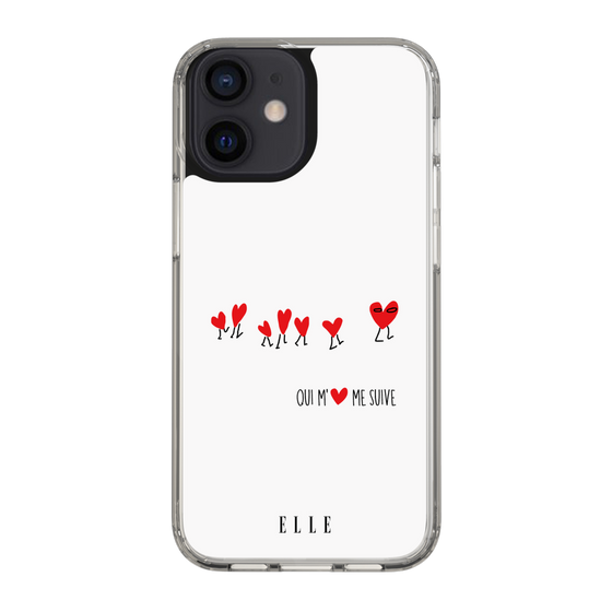 スリムプロテクションケース［ ELLE - Let who love me follow me - ホワイト ］
