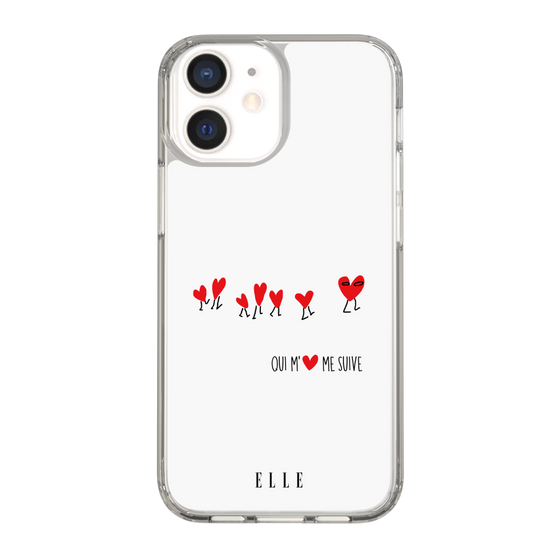 スリムプロテクションケース［ ELLE - Let who love me follow me - ホワイト ］
