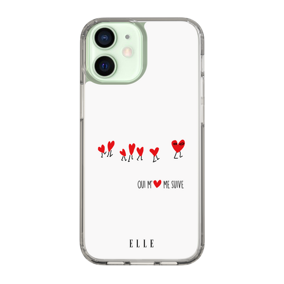 スリムプロテクションケース［ ELLE - Let who love me follow me - ホワイト ］