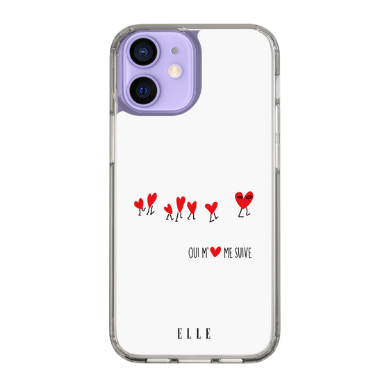 スリムプロテクションケース［ ELLE - Let who love me follow me - ホワイト ］