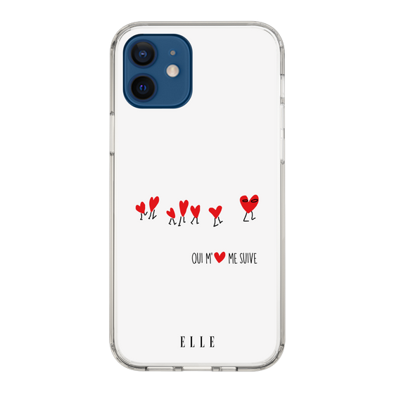 スリムプロテクションケース［ ELLE - Let who love me follow me - ホワイト ］