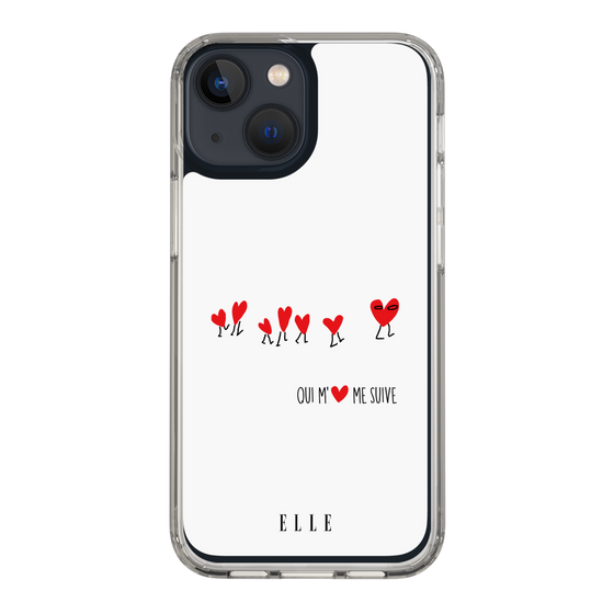 スリムプロテクションケース［ ELLE - Let who love me follow me - ホワイト ］