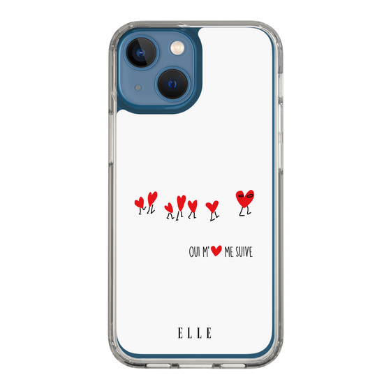 スリムプロテクションケース［ ELLE - Let who love me follow me - ホワイト ］