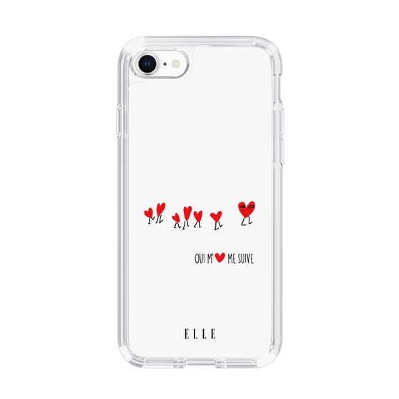 スリムプロテクションケース［ ELLE - Let who love me follow me - ホワイト ］