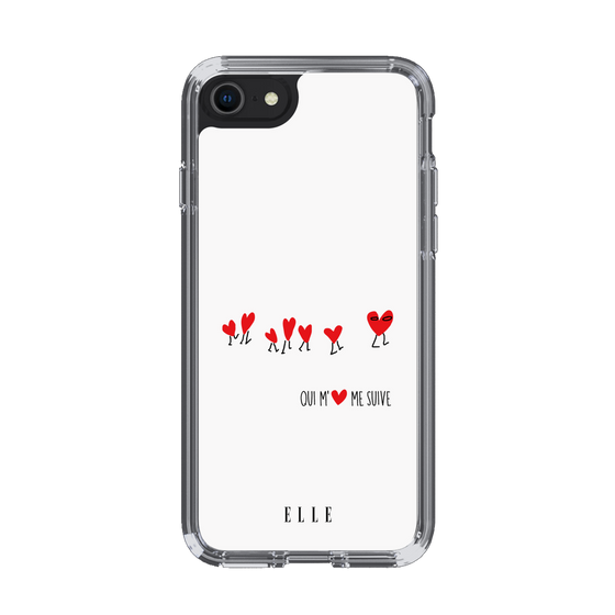 スリムプロテクションケース［ ELLE - Let who love me follow me - ホワイト ］