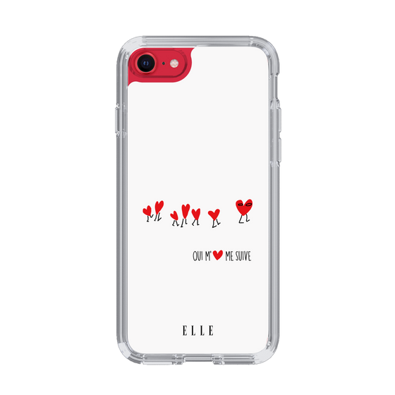 スリムプロテクションケース［ ELLE - Let who love me follow me - ホワイト ］