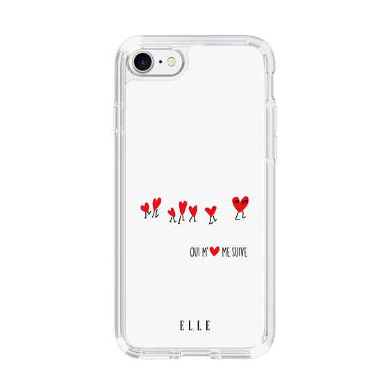 スリムプロテクションケース［ ELLE - Let who love me follow me - ホワイト ］