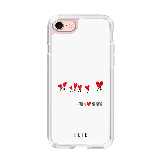 スリムプロテクションケース［ ELLE - Let who love me follow me - ホワイト ］