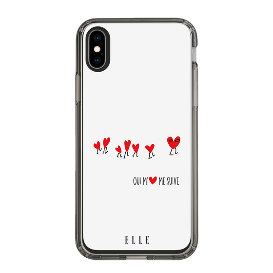 スリムプロテクションケース［ ELLE - Let who love me follow me - ホワイト ］