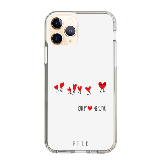 スリムプロテクションケース［ ELLE - Let who love me follow me - ホワイト ］