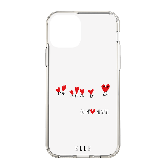 スリムプロテクションケース［ ELLE - Let who love me follow me - ホワイト ］