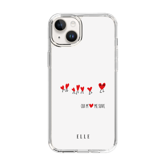 スリムプロテクションケース［ ELLE - Let who love me follow me - ホワイト ］