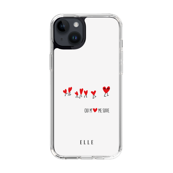 スリムプロテクションケース［ ELLE - Let who love me follow me - ホワイト ］
