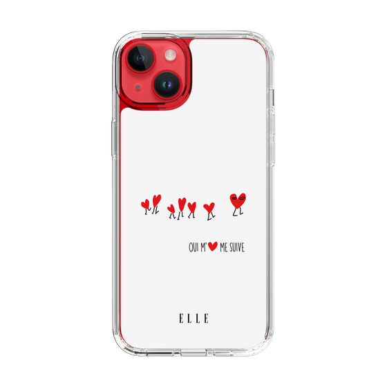 スリムプロテクションケース［ ELLE - Let who love me follow me - ホワイト ］