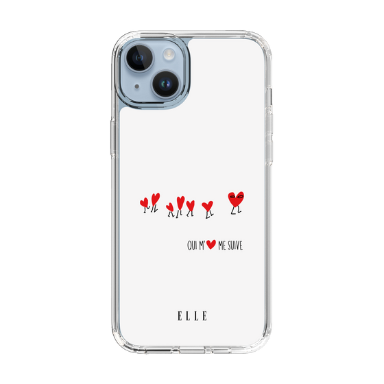 スリムプロテクションケース［ ELLE - Let who love me follow me - ホワイト ］