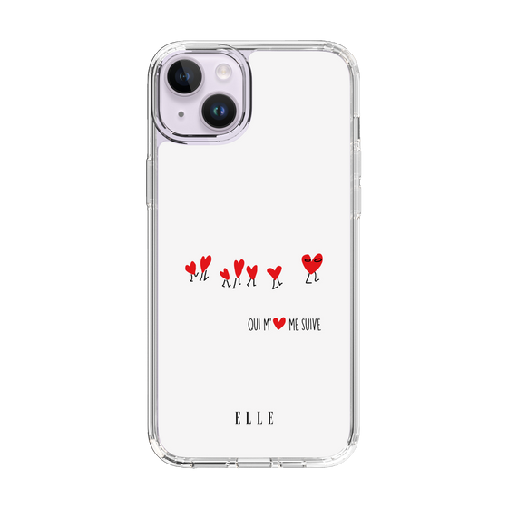 スリムプロテクションケース［ ELLE - Let who love me follow me - ホワイト ］