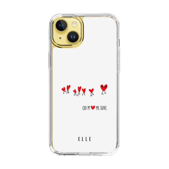スリムプロテクションケース［ ELLE - Let who love me follow me - ホワイト ］