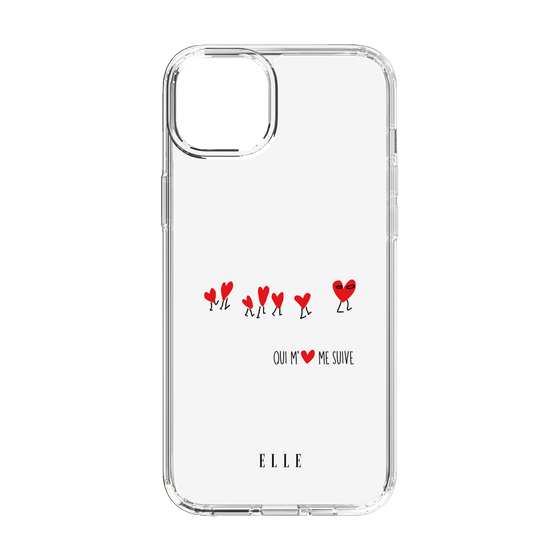 スリムプロテクションケース［ ELLE - Let who love me follow me - ホワイト ］