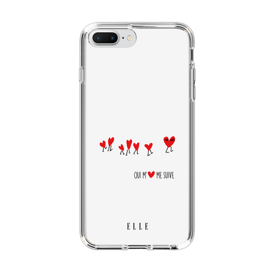 スリムプロテクションケース［ ELLE - Let who love me follow me - ホワイト ］