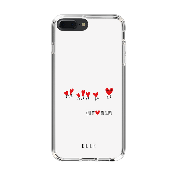 スリムプロテクションケース［ ELLE - Let who love me follow me - ホワイト ］