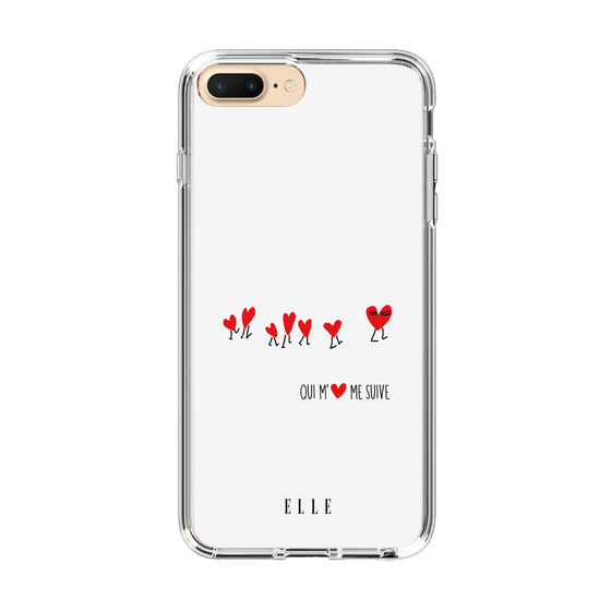 スリムプロテクションケース［ ELLE - Let who love me follow me - ホワイト ］