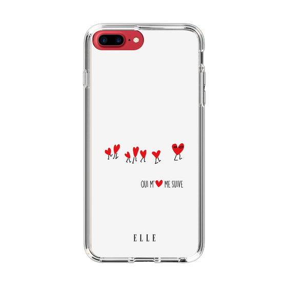 スリムプロテクションケース［ ELLE - Let who love me follow me - ホワイト ］