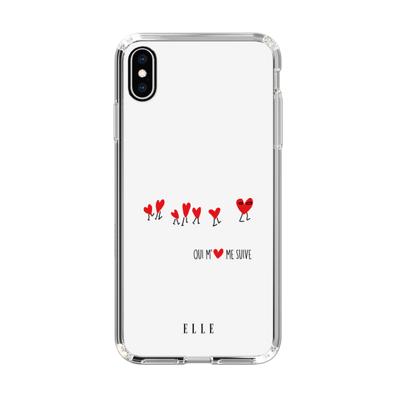 スリムプロテクションケース［ ELLE - Let who love me follow me - ホワイト ］